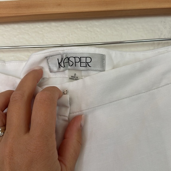 Elegant linen White Pants - Picture 3 of 8